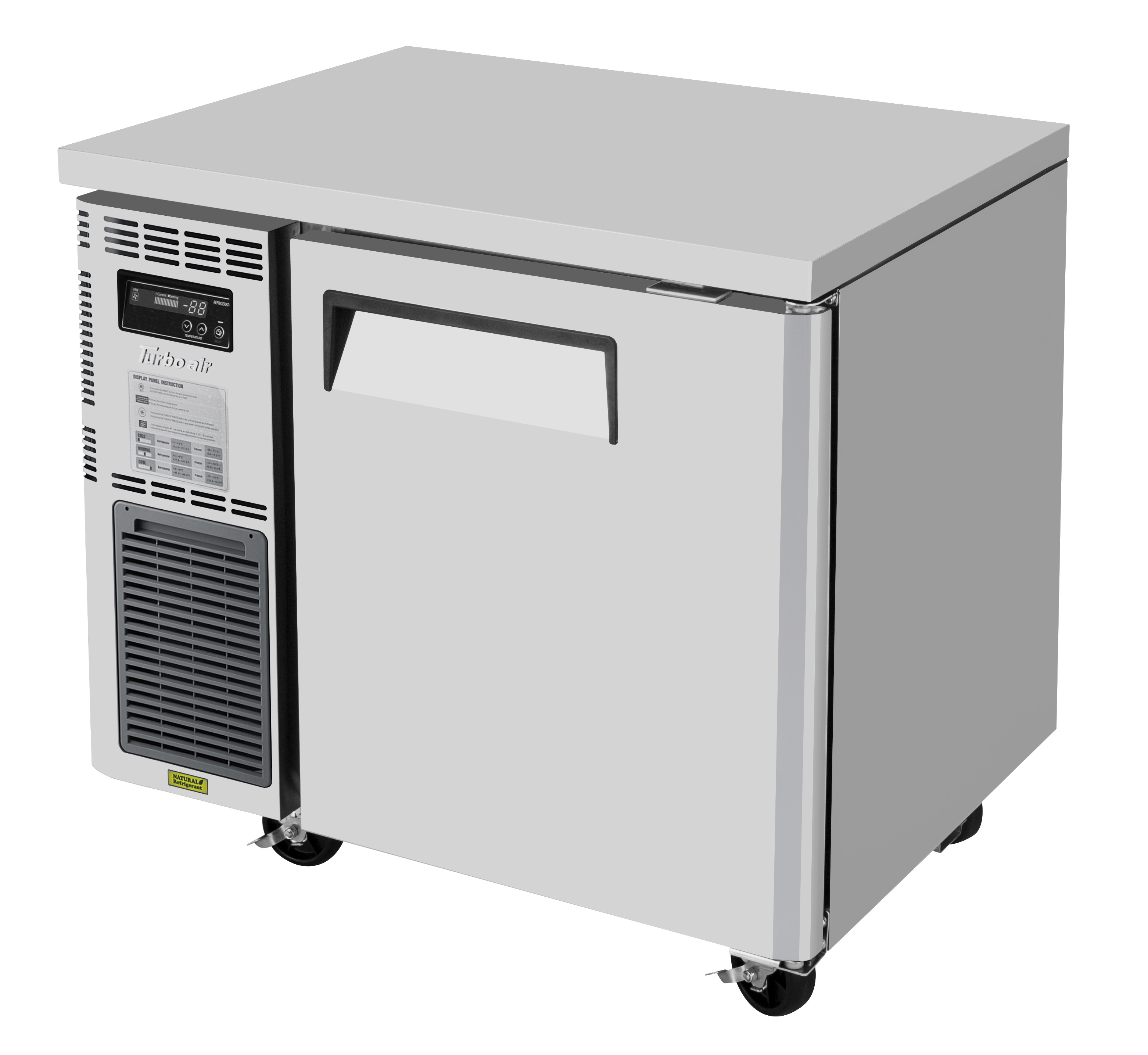 Turbo Air JUR-36-N6 — Reach-In Refrigerator with 1 Solid Door, 35.43"W x 27.56"D x 31.5"H, 6.4 cu ft