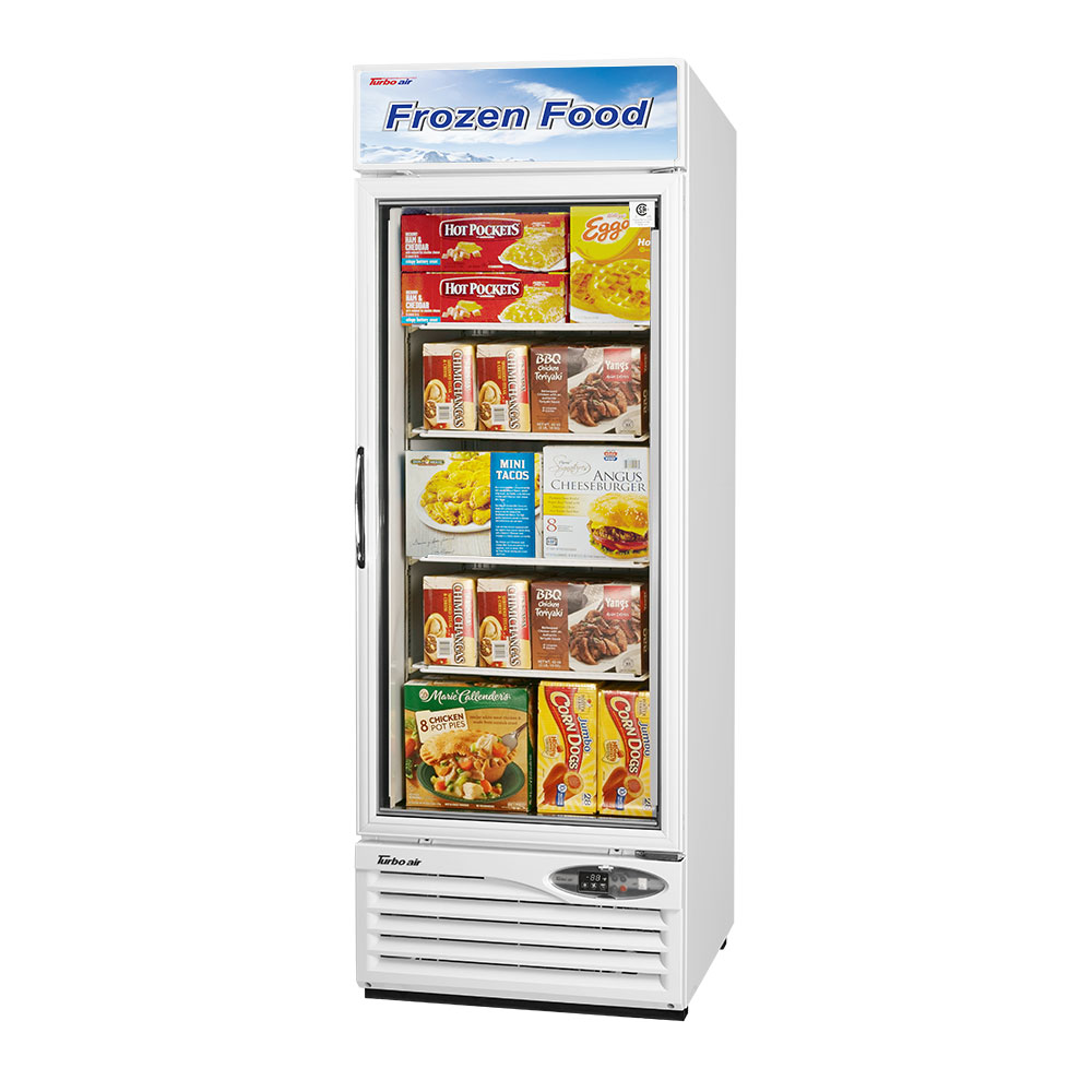 Turbo Air TGF-23F**-S-N — Reach-In Freezer with 1 Glass Door, 27"W x 31"D x 84"H, 17.7 cu ft