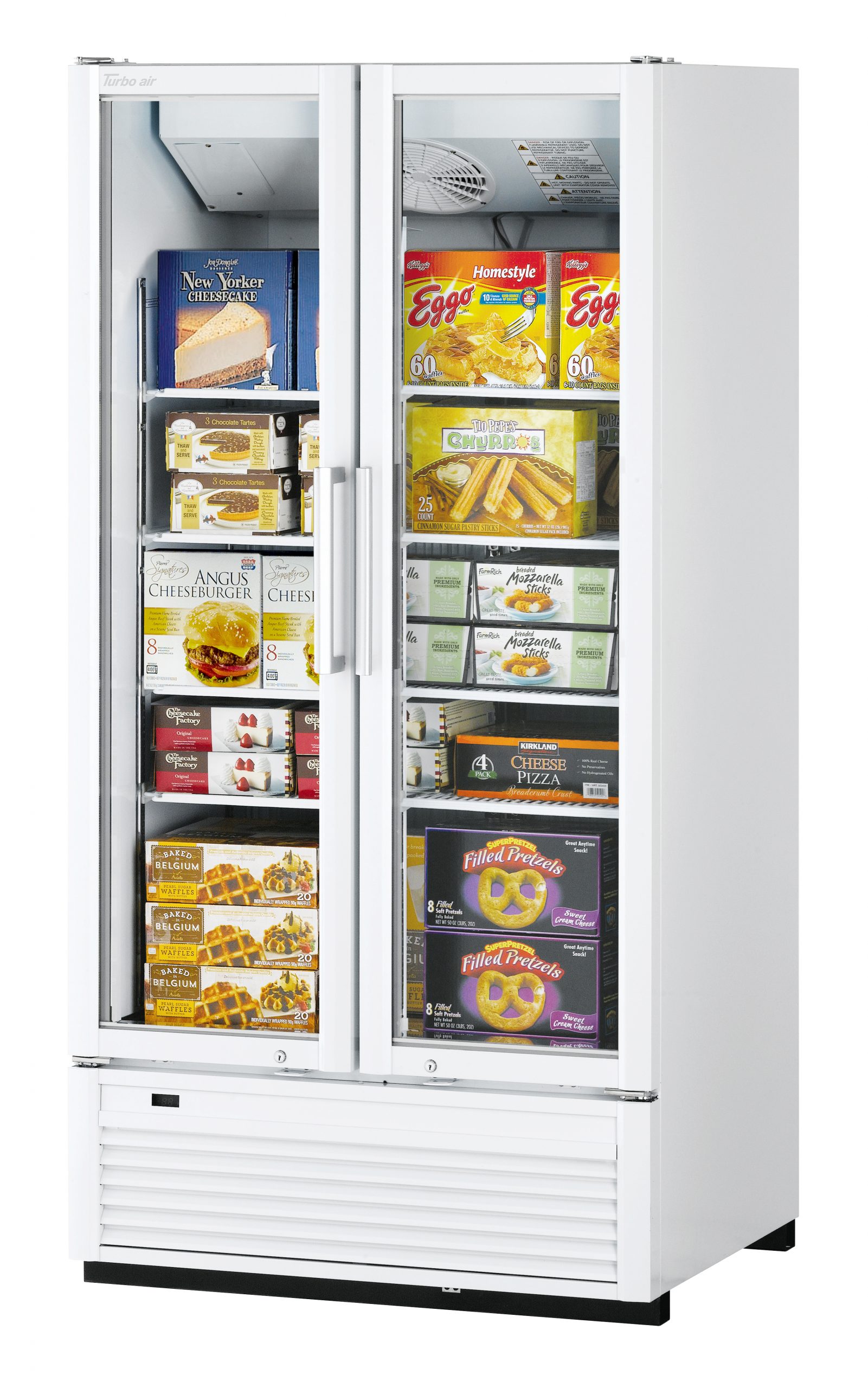 Turbo Air tgf-35sdh-n — Glass Door Freezer Merchandiser with 2 Doors, 77"H, 30.9 cu ft