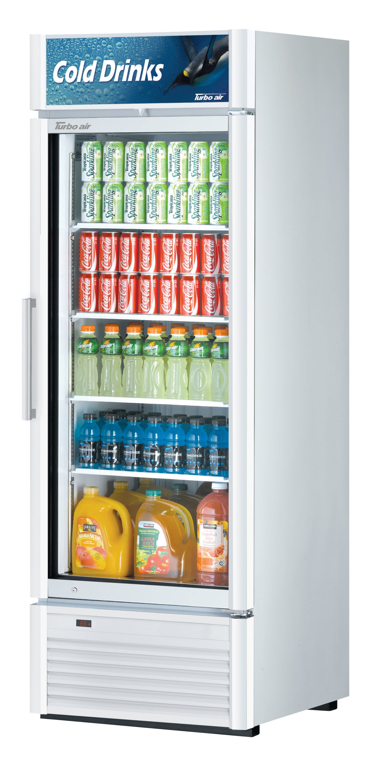 Turbo Air TGM-23SD*-N6-L — Reach-In Refrigerator with 1 Glass Door, 27"W x 28"D x 78"H, 19.4 cu ft