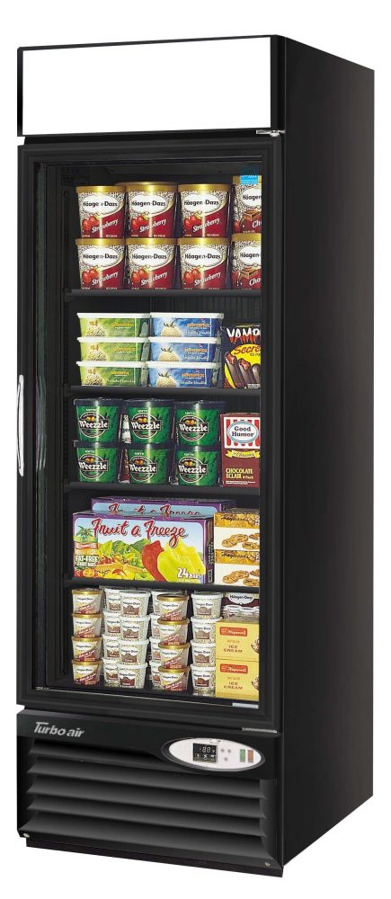 Turbo Air TGF-23F**-N — Reach-In Freezer with 1 Glass Door, 27"W x 31"D x 84"H, 17.7 cu ft